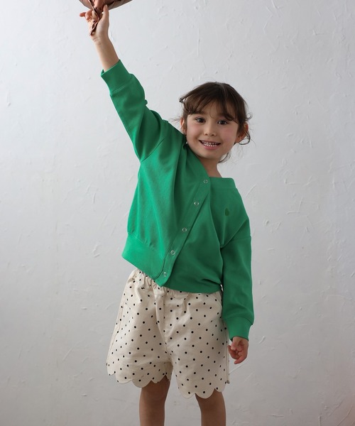 カーディガン 「3-10才対応」ハート刺繍スナップボタンカーディガン キッズ 子供服 女の子 | BONJOUR SAGAN enfant