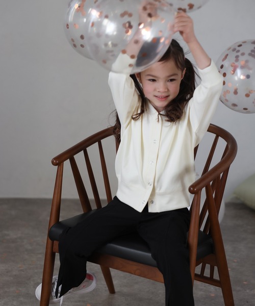 カーディガン 「3-10才対応」ハート刺繍スナップボタンカーディガン キッズ 子供服 女の子 | BONJOUR SAGAN enfant | 05