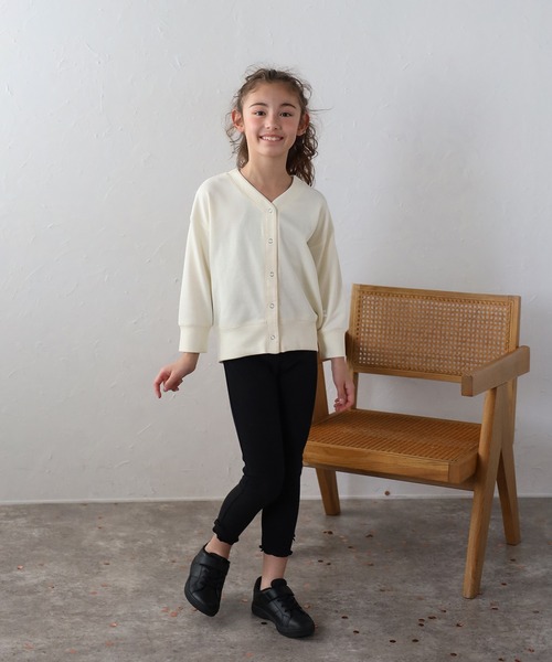 カーディガン 「3-10才対応」ハート刺繍スナップボタンカーディガン キッズ 子供服 女の子 | BONJOUR SAGAN enfant | 09