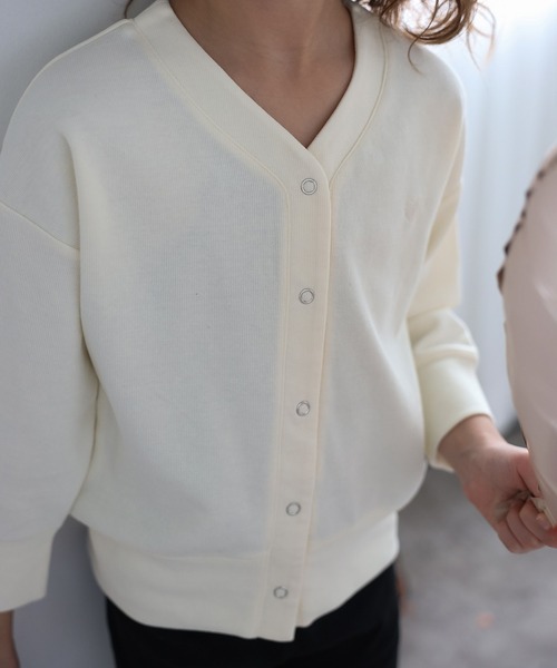 カーディガン 「3-10才対応」ハート刺繍スナップボタンカーディガン キッズ 子供服 女の子 | BONJOUR SAGAN enfant | 16