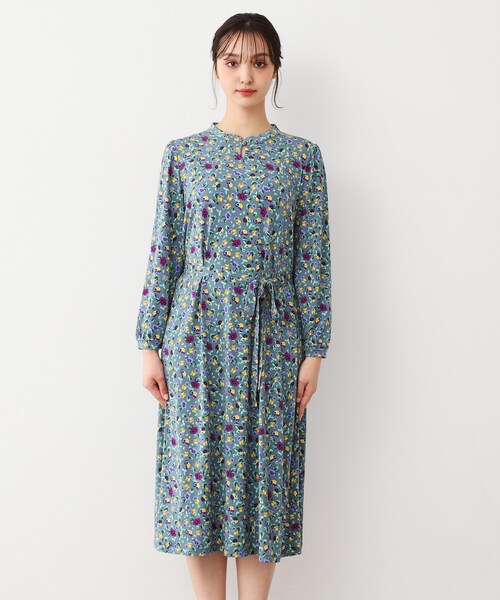 tシャツ 「ジャージ素材／洗える／同柄アイテムあり」ポリアンサス柄 プルオーバー レディース LAURA ASHLEY｜【ジャージ素材/洗える/同柄アイテムあり