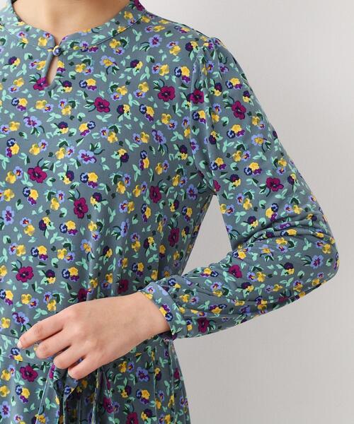 tシャツ 「ジャージ素材／洗える／同柄アイテムあり」ポリアンサス柄 プルオーバー レディース LAURA ASHLEY｜【ジャージ素材/洗える/同柄アイテムあり