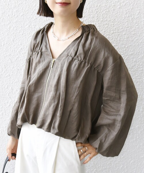 SHIPS（シップス） ブルゾン アウター 「手洗い可能」バック ギャザー