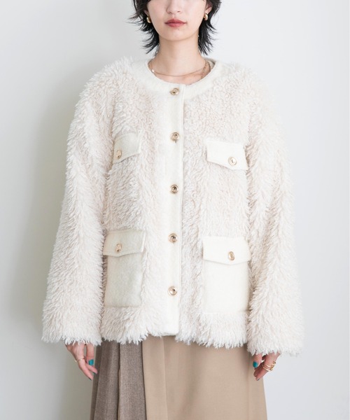 Eimee Law（エイミーロウ） ノーカラージャケット 38 ブラック