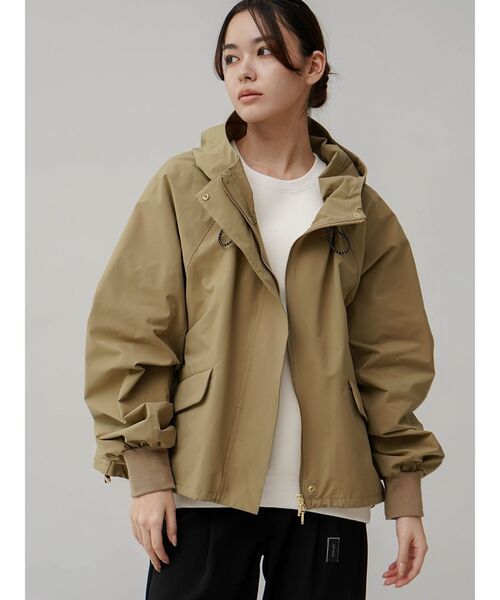 YORT コート アウター 「撥水・サステナブル」ドロストパーカー  