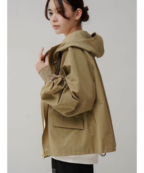 YORT コート アウター 「撥水・サステナブル」ドロストパーカー  