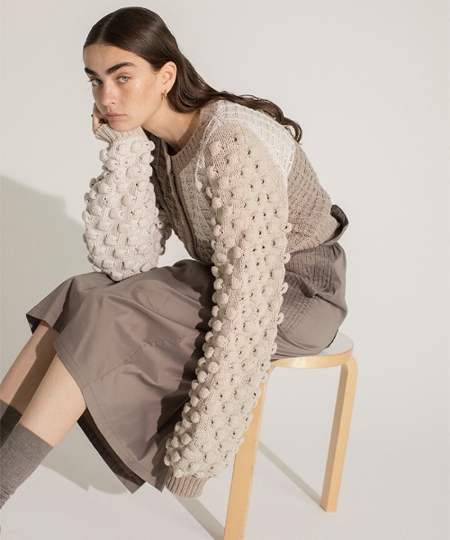 LEINWANDE ニットカーディガン leinwande 「leinwande」 ニットカーディガン ONE SIZE ホワイト