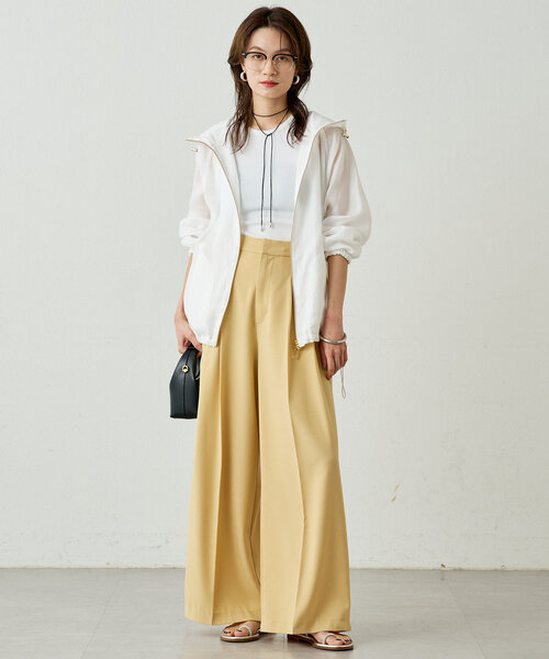 Loungedress ベスト ジレ シアーZIPパーカー レディース