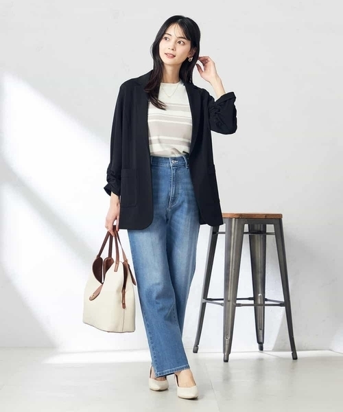 a.v.v（アー・ヴェ・ヴェ） カーディガン ジャージーテーラード