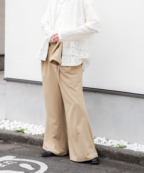 ジャンプスーツ オフショル リラックス オールインワン L2683 SENSE OF PLACE by URBAN RESEARCH オールインワン ベルトテッド