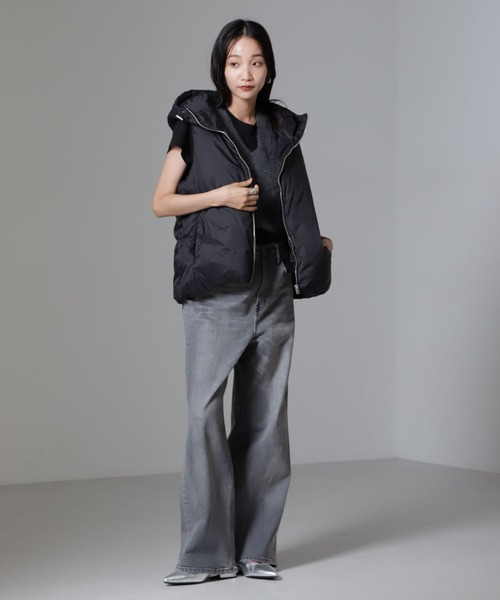 NANO universe（ナノ・ユニバース） ダウンベスト FREE オリーブ