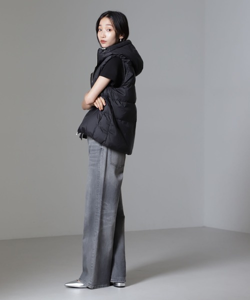 NANO universe（ナノ・ユニバース） ダウンベスト FREE オリーブ