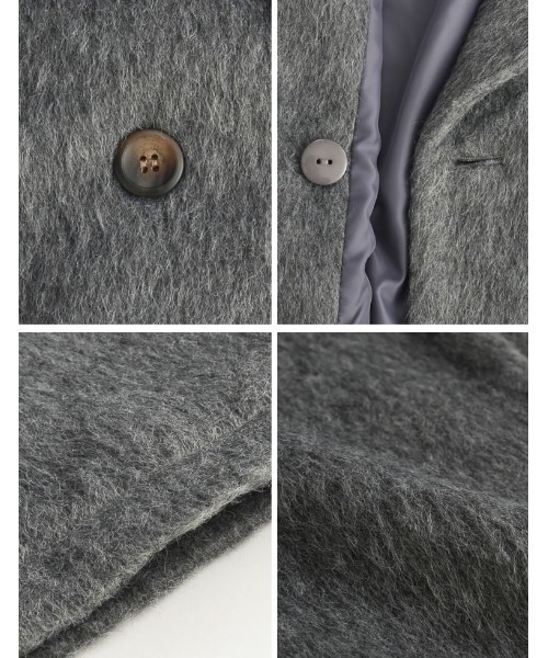 「Re:EDIT」 チェスターコート MEDIUM アイボリー レディース_画像5