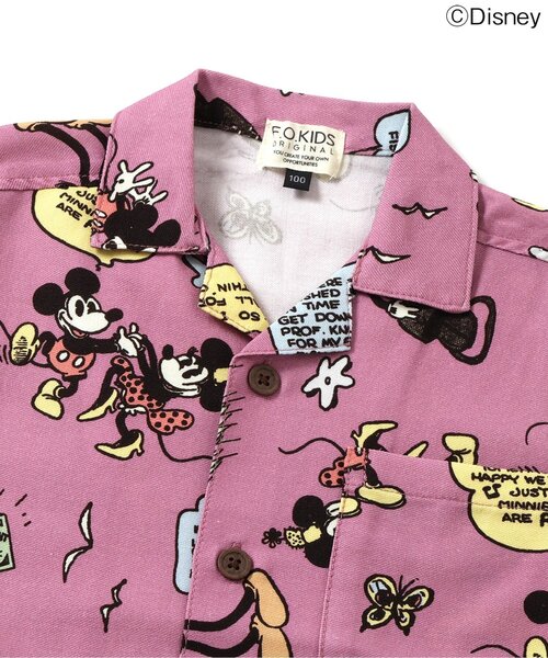 Disney ブラウス シャツ 「ディズニーキャラクター」アロハ