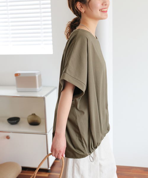 tシャツ プレーティング天竺切替プルオーバー レディース