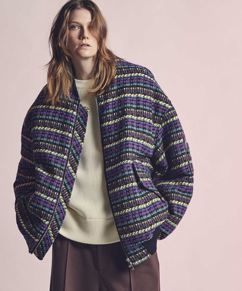 MAISON SPECIAL（メゾンスペシャル） ジップアップブルゾン 2 パープル