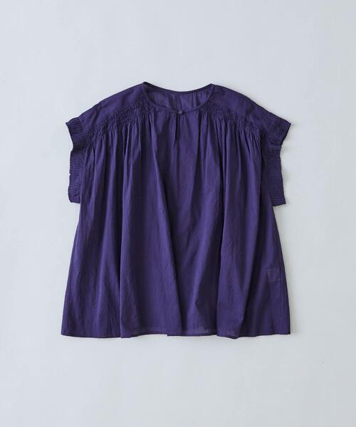 Atelier de conges payes ノースリーブ　麻トップス conges payes ADIEU TRISTESSE ブラウス シャツ 「FAVE