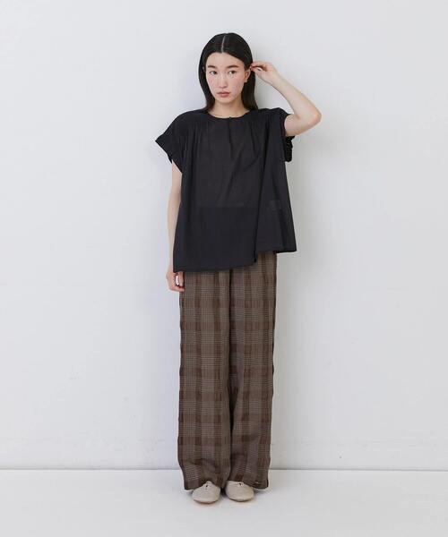 Atelier de conges payes ノースリーブ　麻トップス conges payes ADIEU TRISTESSE ブラウス シャツ 「FAVE