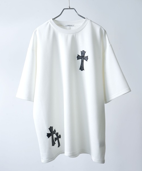 【for なっつん様】オーダー品 Starting Over tシャツ synthetic leather cross patch quick