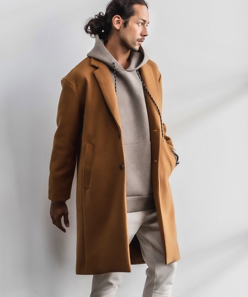 CAMBIO（カンビオ） チェスターコート M キャメル メンズ : ZOZOTOWN