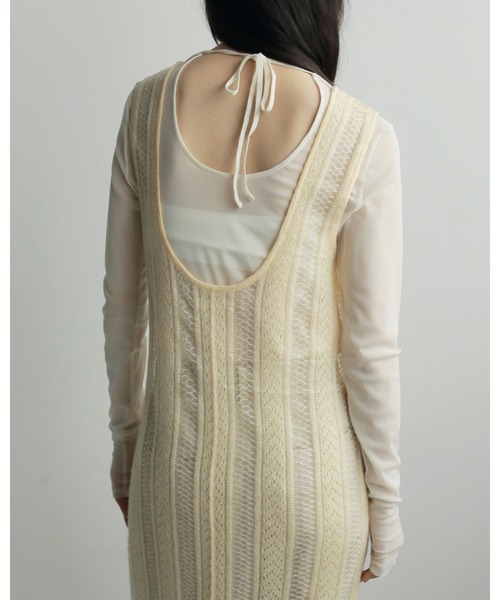 anuke（アンヌーク） ワンピース Sheer Uneck Onepiece : ZOZOTOWN