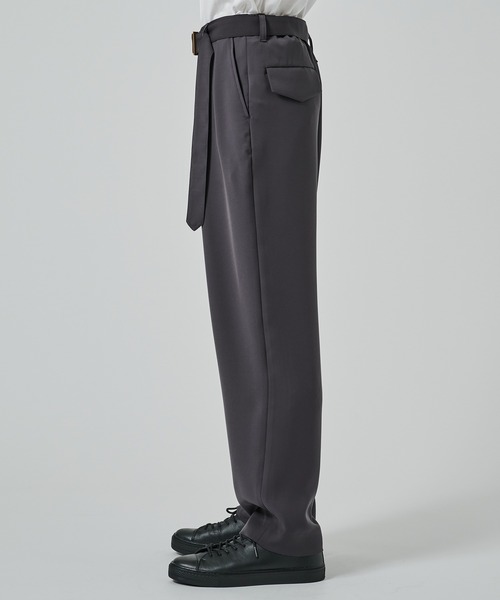 CULLNI スラックス 「CULLNI」2Tuck Pants with Long Belt for