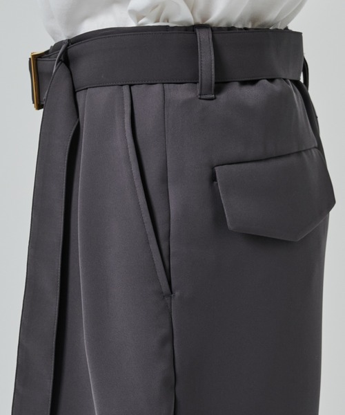 CULLNI スラックス 「CULLNI」2Tuck Pants with Long Belt for