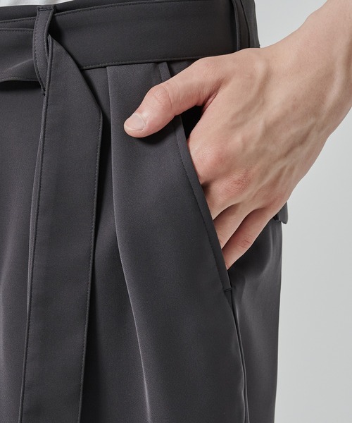 CULLNI スラックス 「CULLNI」2Tuck Pants with Long Belt for