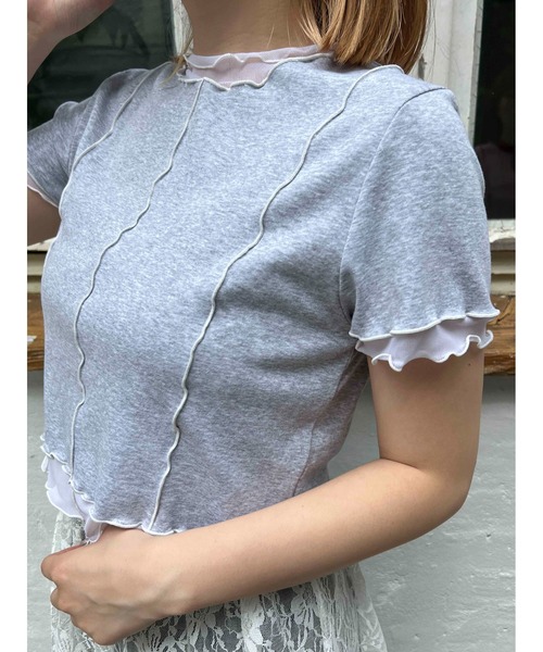 今期 メッシュ切替トップス♡ WEB限定】裾メッシュ切替トップス | DOUDOU(ドゥドゥ)レディース | PAL
