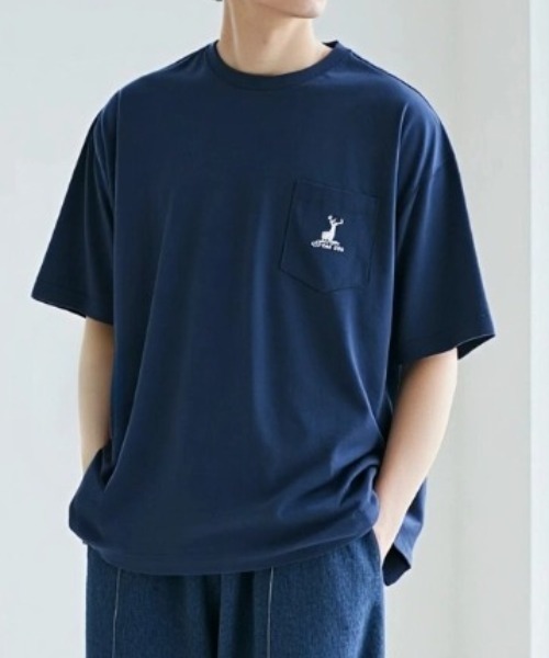 CAPTAIN STAG（キャプテンスタッグ） tシャツ ワンポイントロゴ刺繍