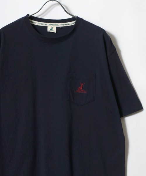 CAPTAIN STAG（キャプテンスタッグ） tシャツ ワンポイントロゴ刺繍