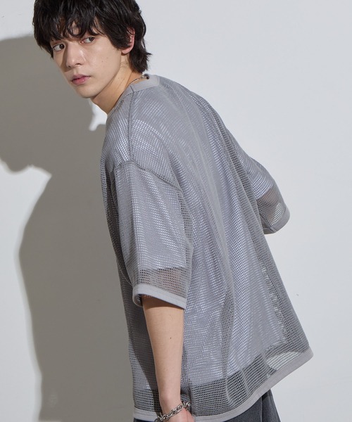 SLICK（スリック） tシャツ 「SLICK/スリック」Cotton Mesh Piping T
