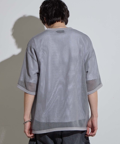 SLICK tシャツ 「SLICK/スリック」Cotton Mesh Piping T-shirt