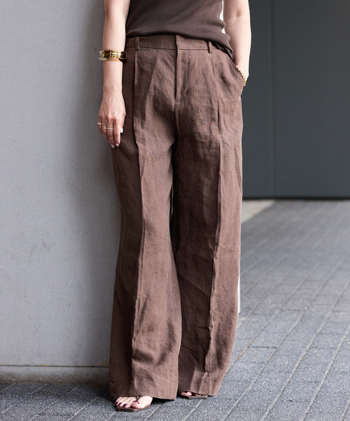 Deuxieme Classe スラックス パンツ *Linen ワイドパンツ