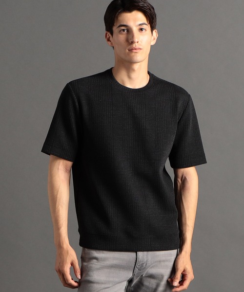 MONSIEUR NICOLE（ムッシュニコル） tシャツ グレンチェックジャカード