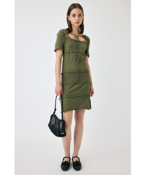 MOUSSY ワンピース BOW DESIGN KNIT ミニドレス : ZOZOTOWN