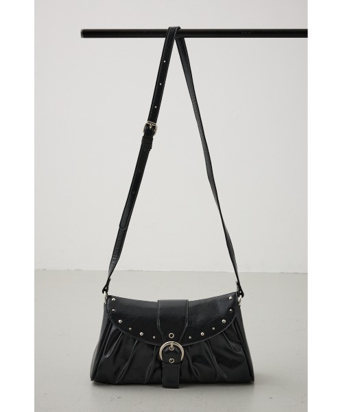 moussy 00s y2k 本革 スタッズ タッセル ショルダーバッグ bag AZUL BY MOUSSY ショルダーバッグ バッグ スタッズフラップ