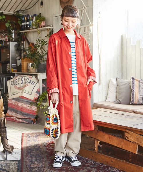 CUBE SHUGAR コート CUBE SUGAR（キューブシュガー） ステンカラーコート M レッド