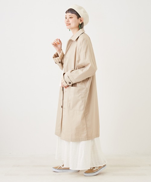 「CUBE SUGAR」 ステンカラーコート M レッド レディース_画像5