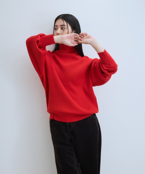 レディース ニット 赤 URBAN RESEARCH DOORS（アーバンリサーチドアーズ）の「ウォッシャブル