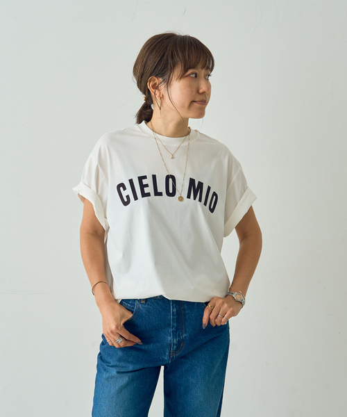 DESIGNWORKS（デザインワークス） tシャツ フロッキープリントTシャツ