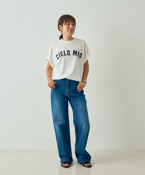 DESIGNWORKS（デザインワークス） tシャツ フロッキープリントTシャツ