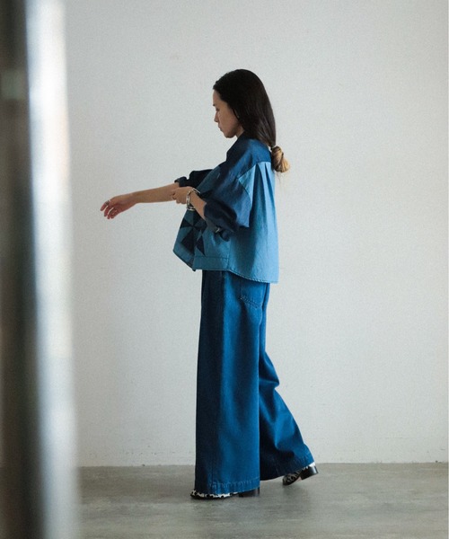「FIL DE FER」 デニムパンツ MEDIUM ブルー レディース