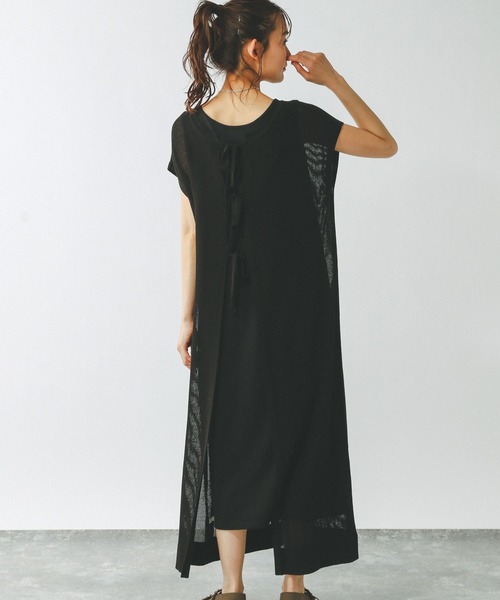 「GLOBAL WORK」 ニットカーディガン MEDIUM グレイッシュベージュ レディース_画像5