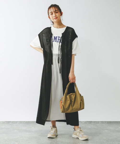 「GLOBAL WORK」 ニットカーディガン MEDIUM グレイッシュベージュ レディース_画像9