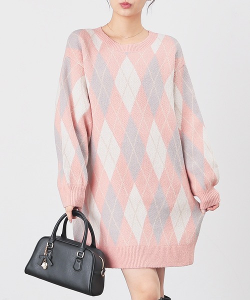 Honeys（ハニーズ） ワンピース 総柄ニットワンピース : ZOZOTOWN