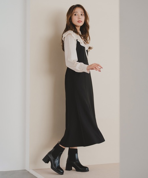 MISCH MASCH ワンピース 2025秋冬新作 フリルカラーマーメイド