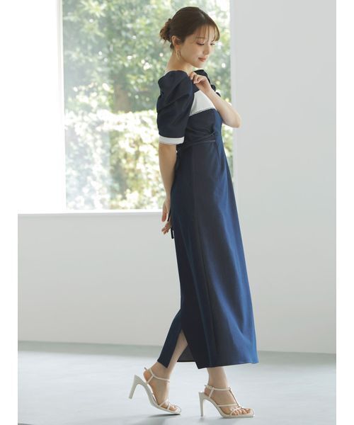 SNIDEL（スナイデル） 長袖ワンピース 0 シルバー レディース