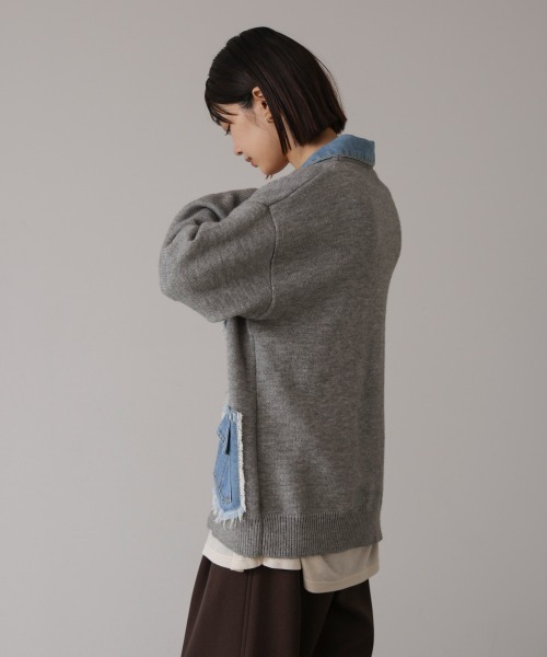 Bou Jeloud（ブージュルード） コート アウター ニットコンビデニム