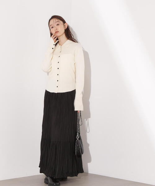 ナチュラルビューティーベーシック ティアードプリーツスカート ホワイト ティアードプリーツスカート | N. Natural Beauty Basic*（エヌ